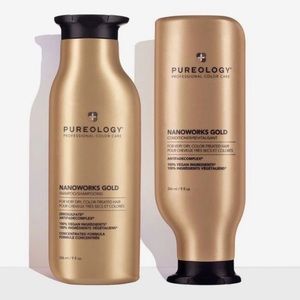 ‼️Pureology Nanoworks Gold Hair Shampoo and Conditioner SET 9 ounce BEST DEAL